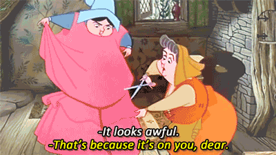 fairies making auroras dress