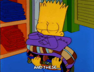 bart laundry piling up gif