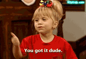 Mary Kate thumbs up gif