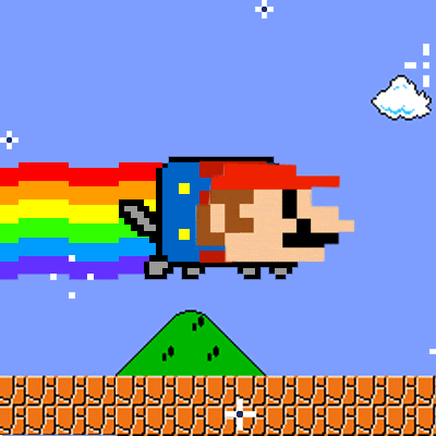mario flying ahead