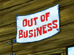 out of business
