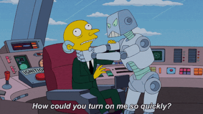 simpsons robot gif