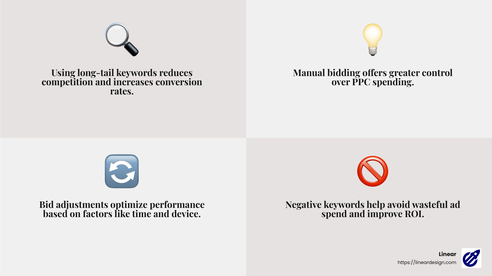 Using long-tail keywords can lead to higher conversion rates due to less competition and more specific targeting. - amazon ppc manager infographic 4_facts_emoji_grey