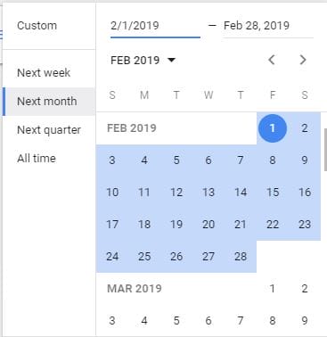 26 date range