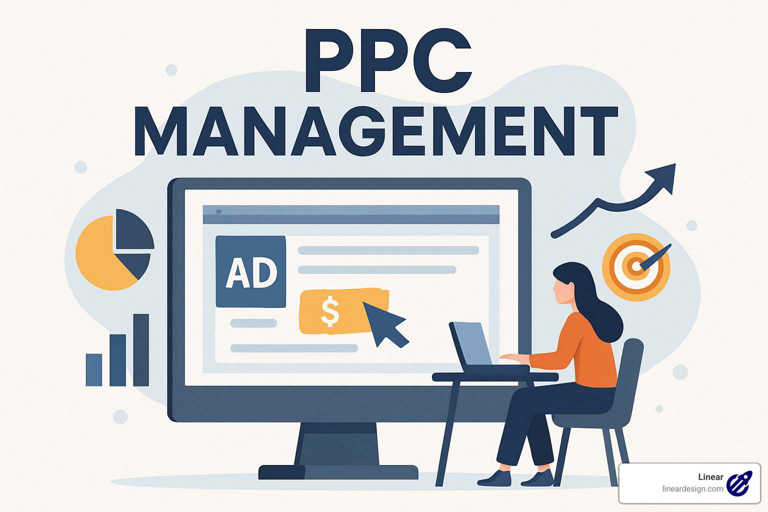 Google Ads dashboard showing keyword performance metrics including quality score, CTR, and conversion data - PPC Management