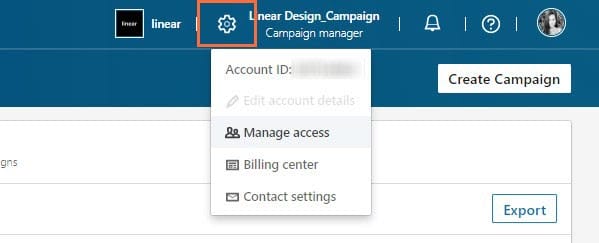 access existing linkedin ads account