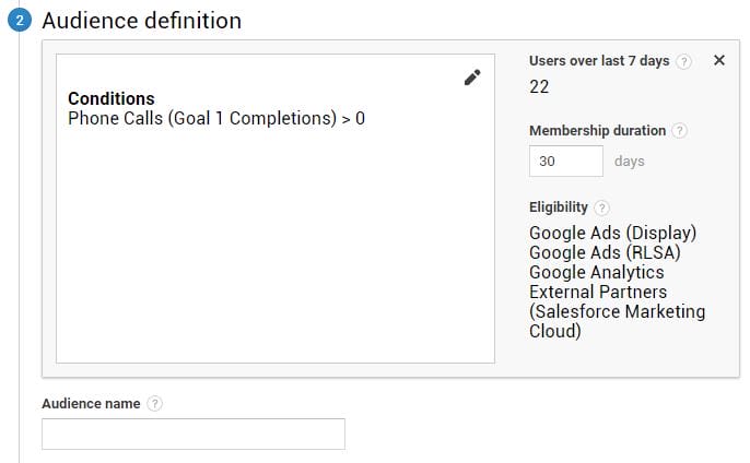 audience definition options