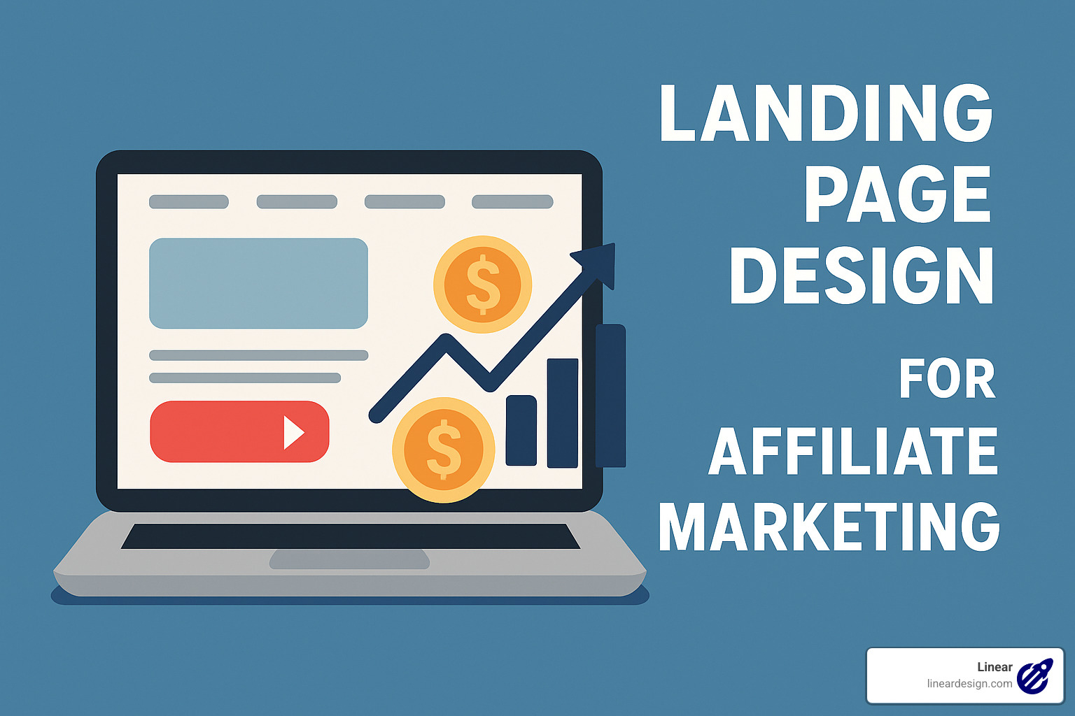 comparison of cluttered versus clean landing page design - landing page design for affiliate marketing