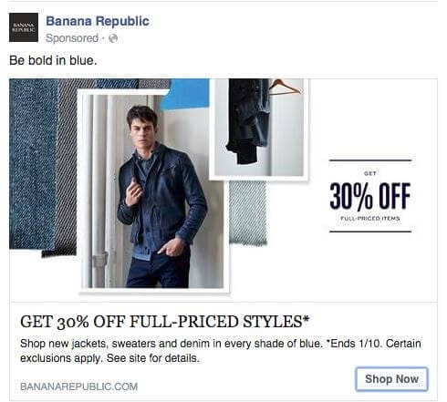 banana republic facebook ad