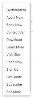 call to action text options
