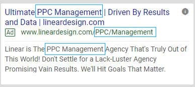 message match local business ppc