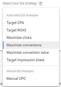 Google Ads bidding strategies
