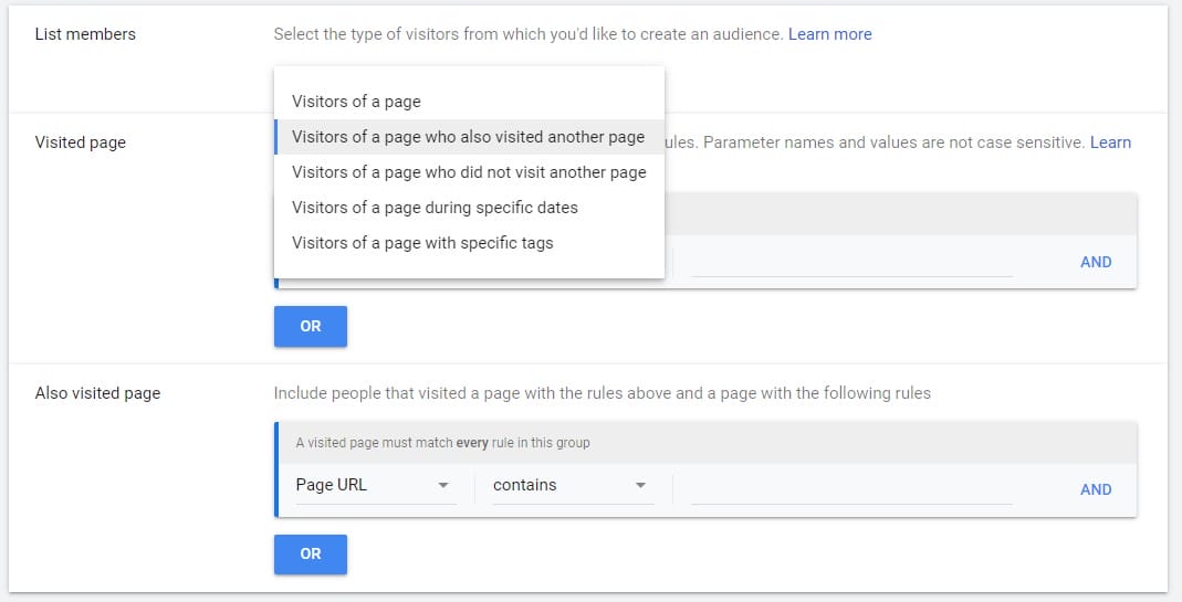 current customer remarketing list