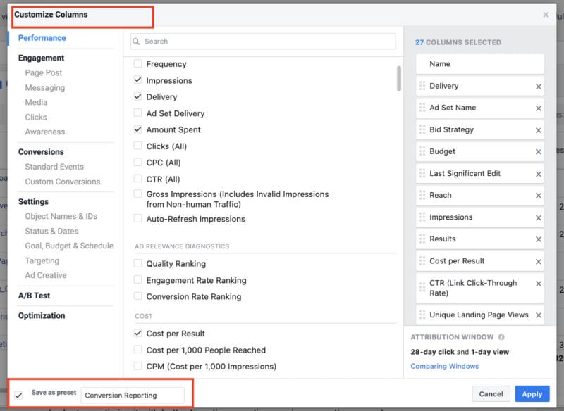 cusomize your ads report 1
