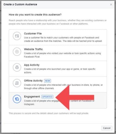 Custom Facebook Audience Engagement 1