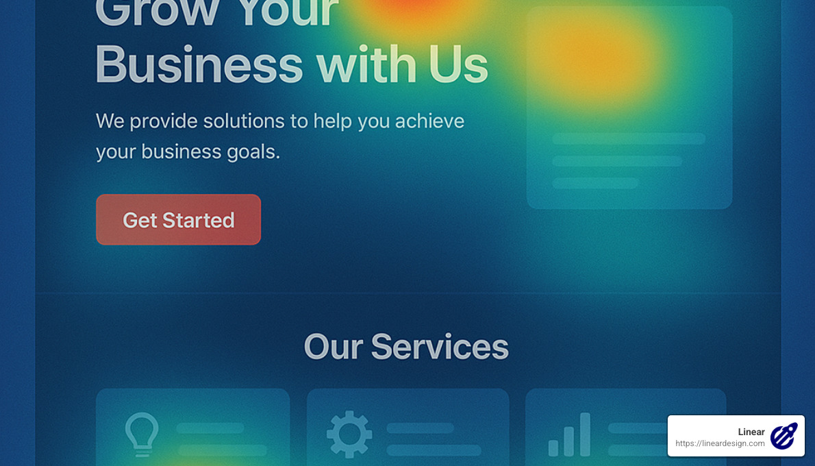 Heatmap analysis showing user interaction patterns on a landing page - best ppc management company