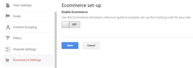 ecommerce settings