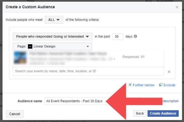 Event Engagement Custom Facebook Audience