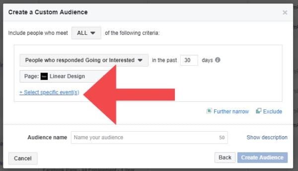 Facebook Custom Audience Event Engagement