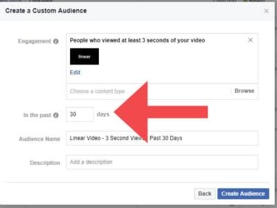 Facebook Video Engagement Custom Audience