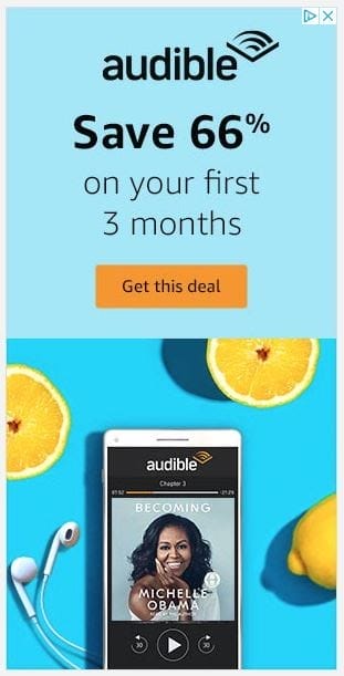 Google Banner Ads Example Audible 1