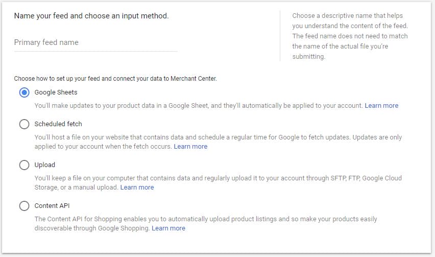 Google Shopping Ads Merchant Center Product Feed Google Sheet