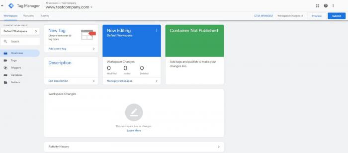 Google Tag Manager Container Overview