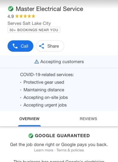 local service ad for electrical service in salt lake city full mobile