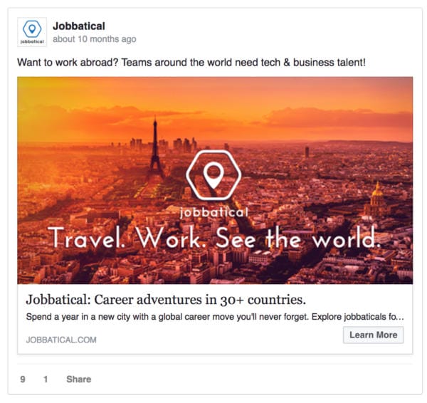 jobbatical facebook ad 1