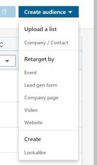 Linkedin ads retargeting audience