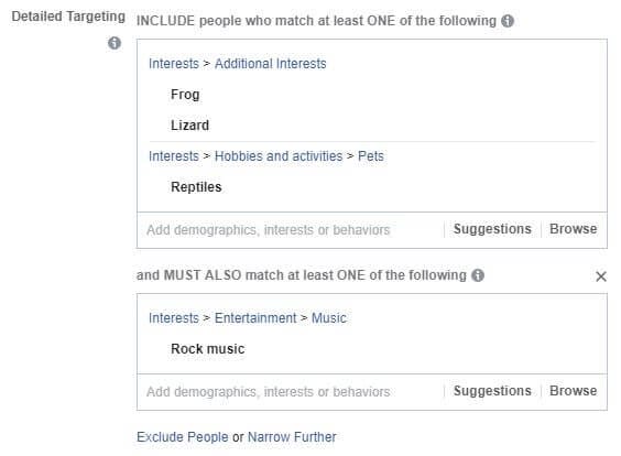 targeting options facebook ads ctr 