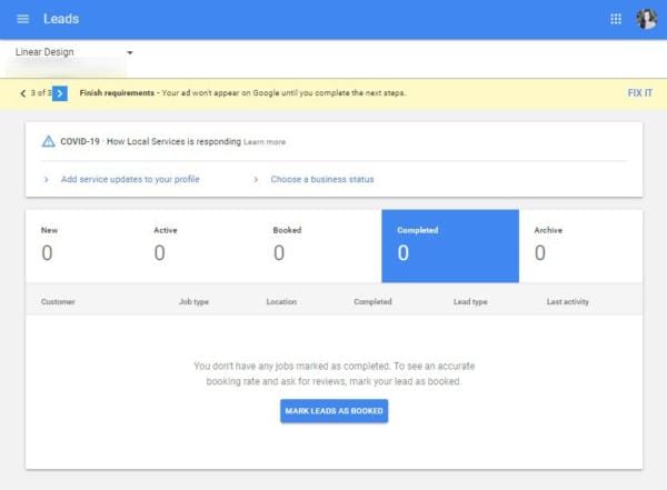 local service ads manage leads