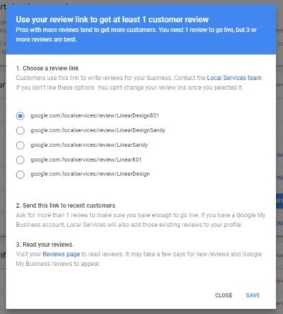local service ads review link