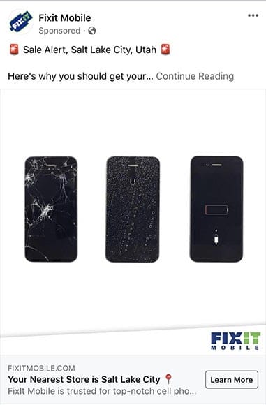 location specific ad