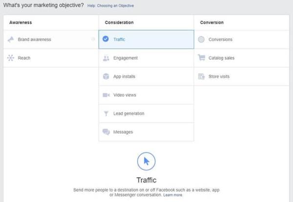 marketing objective facebook ads ctr