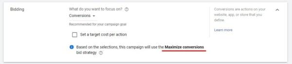 maximize conversions bidding