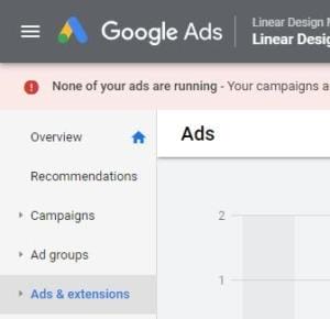 navigate to Ads Extensions