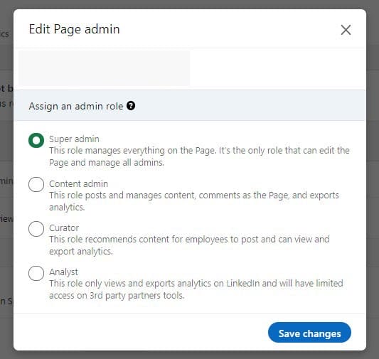 edit linkedin page admin