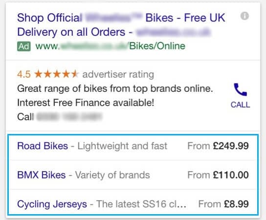 price extension example