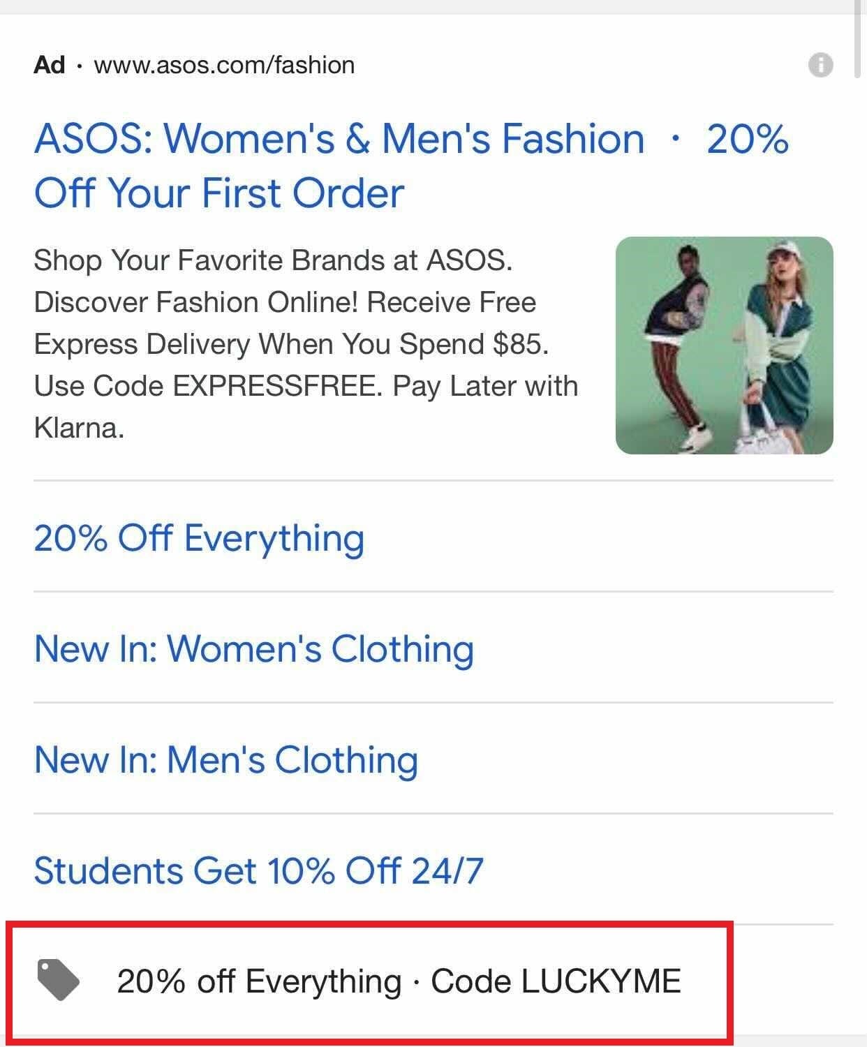 mobile promotion extension example