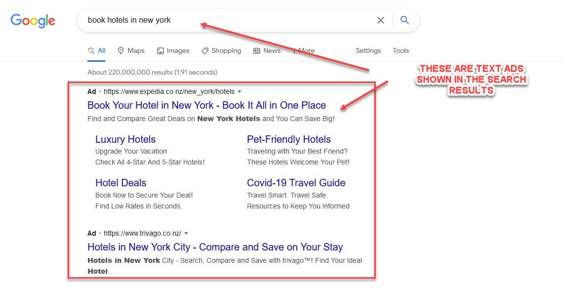 RLSA ADS IN SEARCH RESULTS