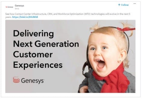 Genesys Single Image Ad LinkedIn Example