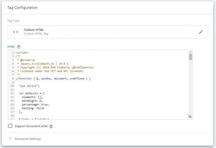 Scroll Depth in Google Tag Manager