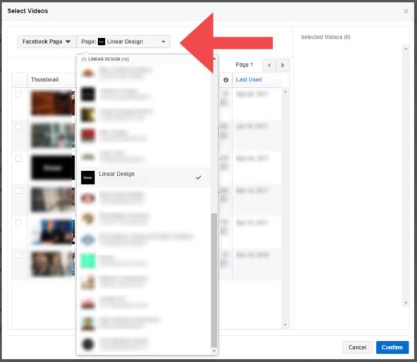 Select Facebook Page Video Engagement Custom Audience