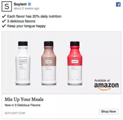 second soylent facebook ad example 