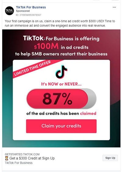 tiktok limited time offer