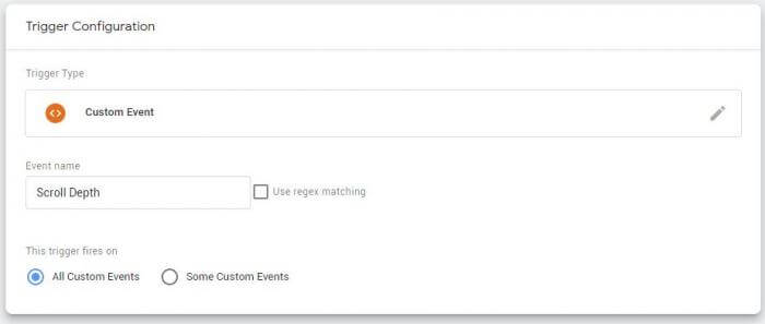 Trigger 2 Scroll Depth in Google Tag Manager