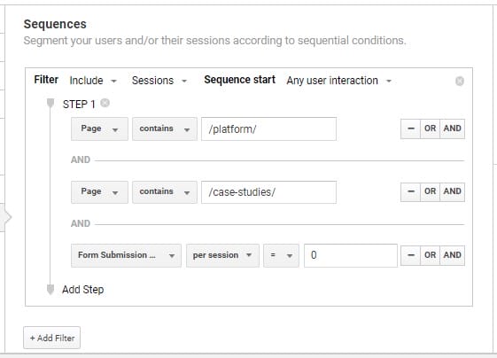 rlsa audience viewed key pages without demo request sequence