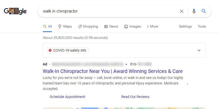 Intent match Google Ad