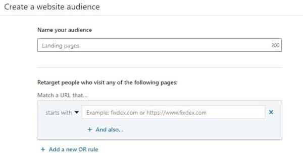website audience linkedin retargeting ad